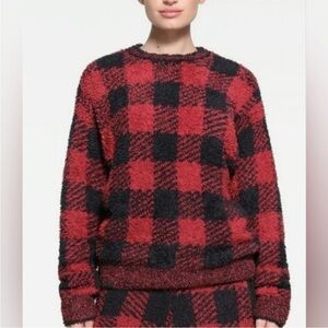 NWT Skims SOFT Oversized Buffalo Check Pullover Sweater in S/M Unisex